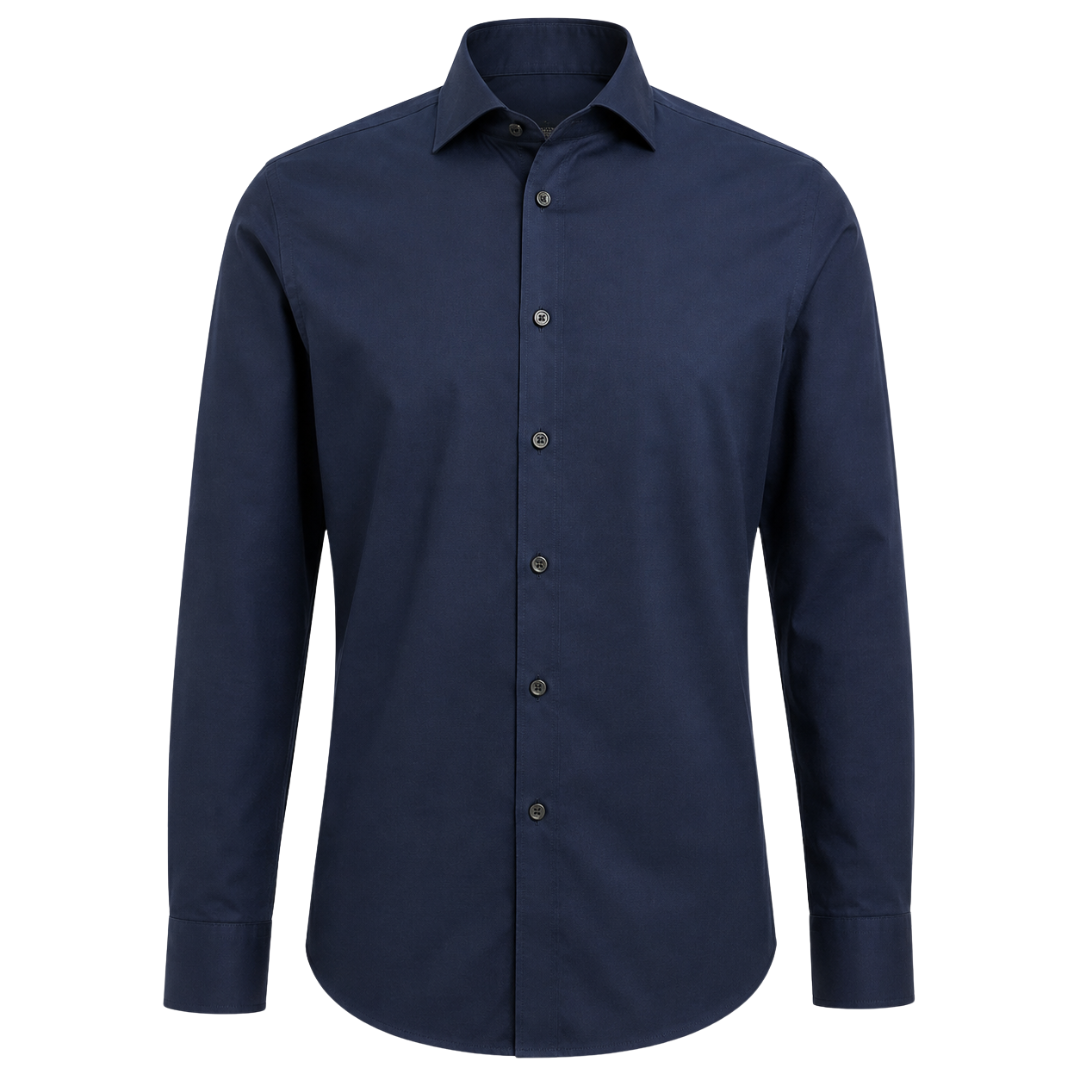 Navy Cotton Formal Shirt for Men and Women
