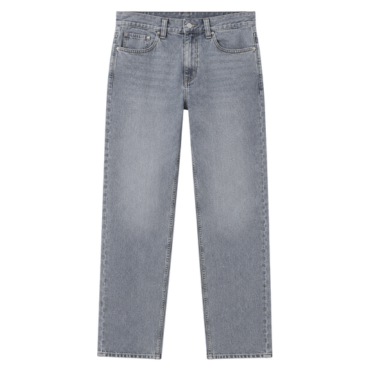 Stone Denim Straight Jeans