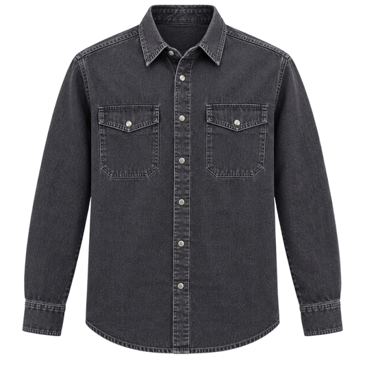 Charcoal Denim Utility Shirt