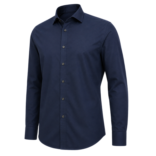 Navy Cotton Formal Shirt for Men and Women