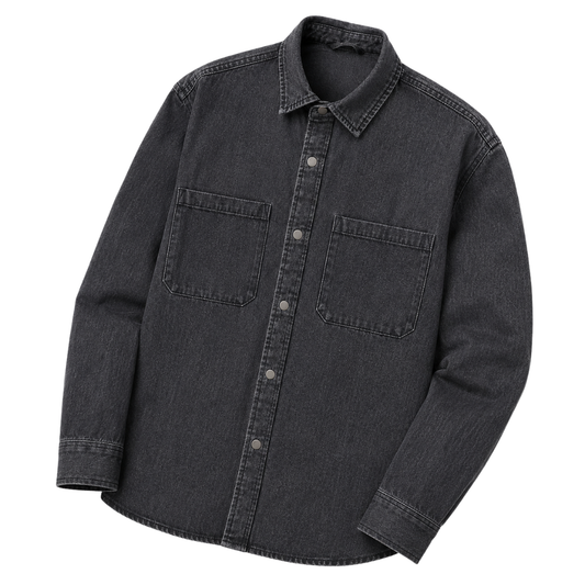 Charcoal Denim Utility Shirt