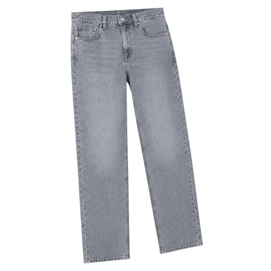 Stone Denim Straight Jeans