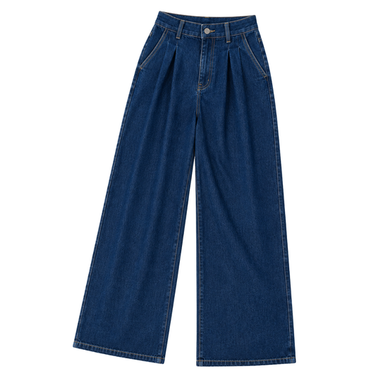 Indigo Wide Leg Denim Jeans
