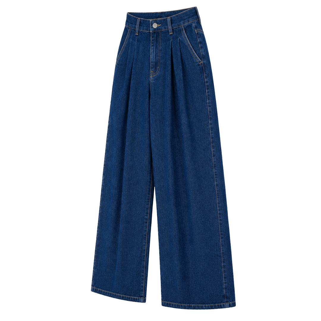 Indigo Wide Leg Denim Jeans